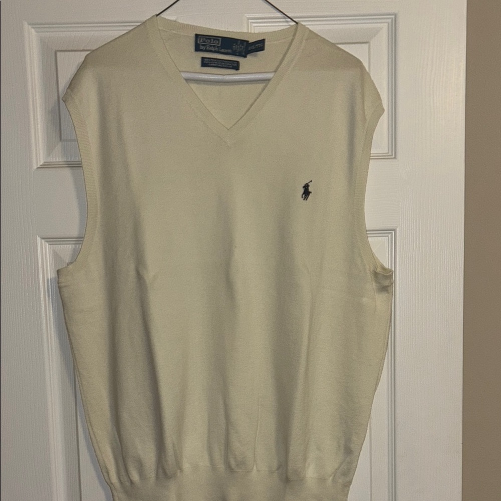 Polo by Ralph Lauren Cream V-Neck Sweater